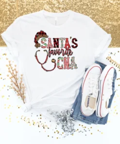 Santa's Favorite CNA Christmas Tee Shirt