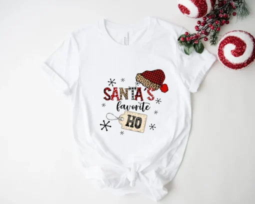 Santa's Favorite Ho, Santa Christmas Tee Shirt