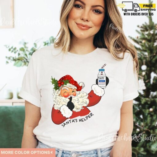 Santa's Helper Christmas Pharmacist Tee Shirt