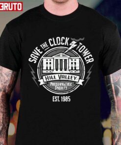 Save The Clock Tower Hill Valley 1985 Michael J. Fox Tee shirt