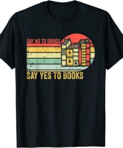 Say No To Drugs Say Yes To Books Red Ribbon Week Vintage T-Shirt