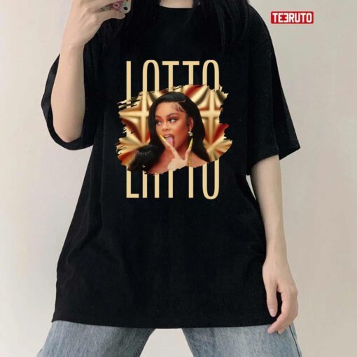 Sexy Latto Photo With Text Gold Tee shirt