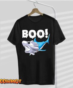 Shark Halloween Boo Spooky Ghost Costume Tee Shirt