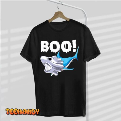 Shark Halloween Boo Spooky Ghost Costume Tee Shirt