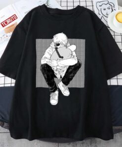 Sparkling Feeling Chainsaw Man Chibis Music Anime Tee shirt