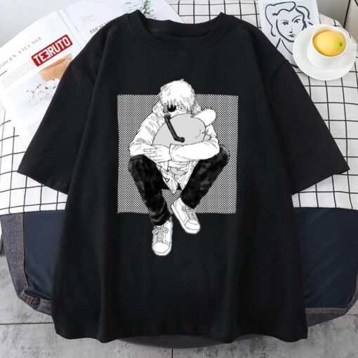 Sparkling Feeling Chainsaw Man Chibis Music Anime Tee shirt