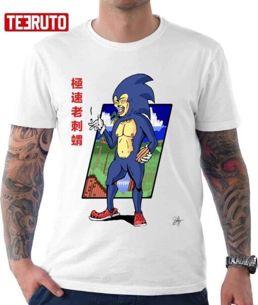 Speedy Hedgehog Man Tee shirt