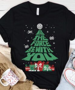 Star Wars Christmas Tree , May The Force Be With You Tee Shirt