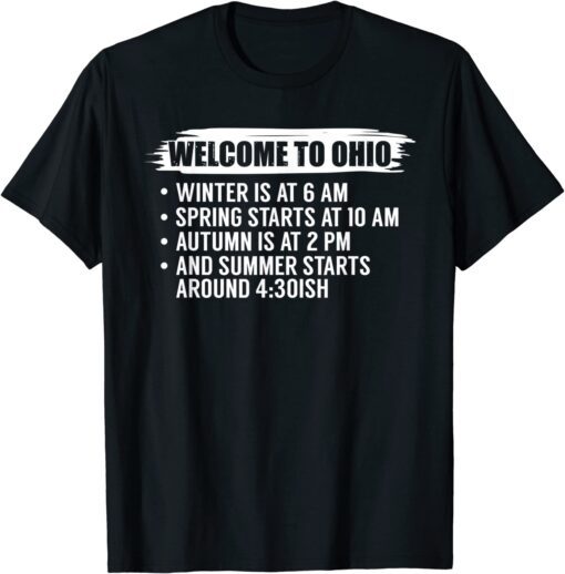 State Of Ohio Buckeye Welcome To Ohio T-Shirt