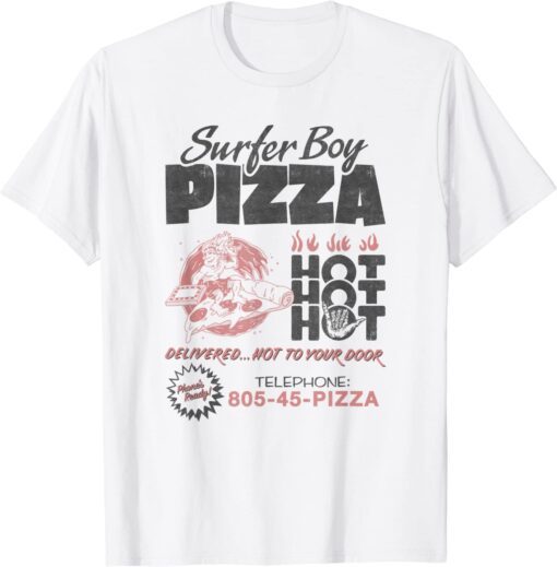 Stranger Things Surfer Boy Pizza Flyer Tee Shirt