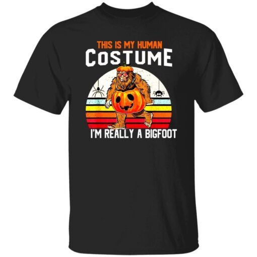 This Is My Human Costume Bigfoot Halloween 2022 Tee Shirt