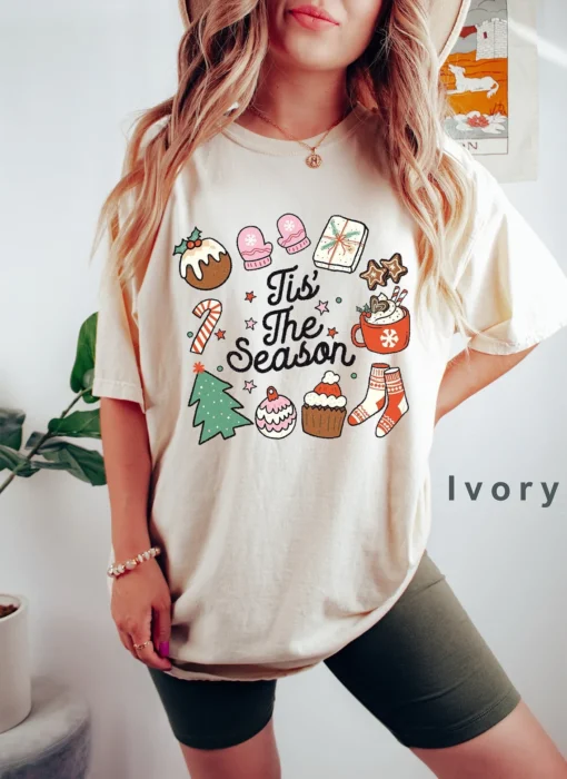 Tis The Season Santa Merry Christmas Tee Shirt