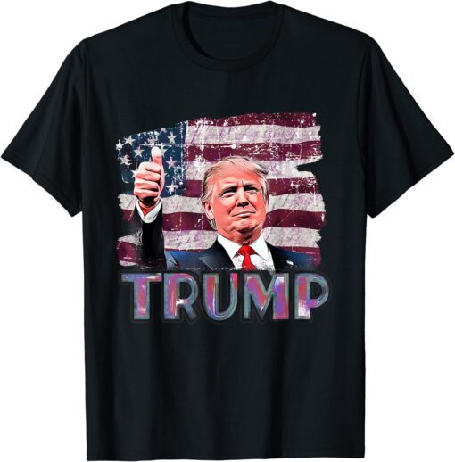 Trump Was Right About Everything Republican Political Flag Tee Shirt