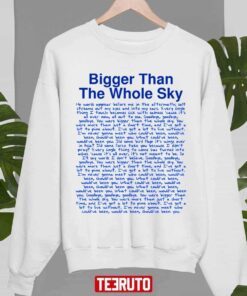 Ts Taylor Swft Midnights Bigger Than The Whole Sky Entire Song Tee Shirt