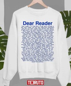 Ts Taylor Swft Midnights Dear Reader Entire Song Tee Shirt