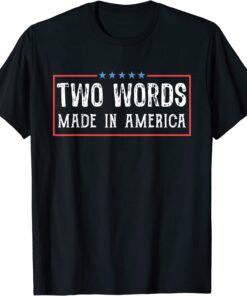 Two Words Made America Biden Quote Anti Biden Tee Shirt