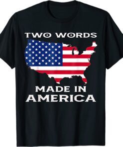 Two Words Made In America Quote Joe Biden Tee Shirt