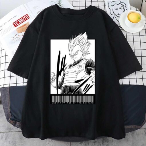 Vegeta Prince Of The Saiyans Code Dbz Dragon Ball Tee shirt