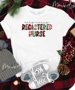 Very Merry Registered Nurse Christmas Tee Shirt