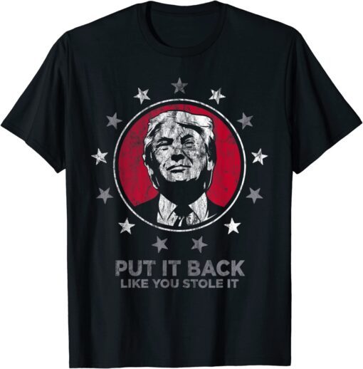 Vintage Distressed Put It Back 2024 President Trump Election Tee Shirt