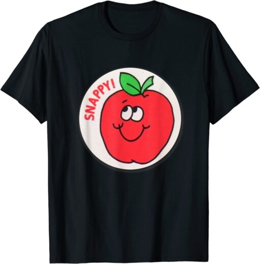 Vintage Scratch and Sniff Sticker Apple, Snappy! Teacher Tee Shirt