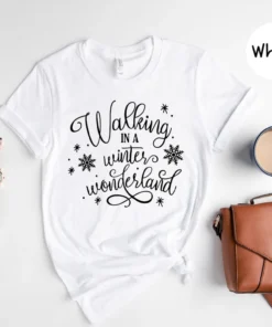 Walking In A Winter Wonderland, Christmas Tee Shirt
