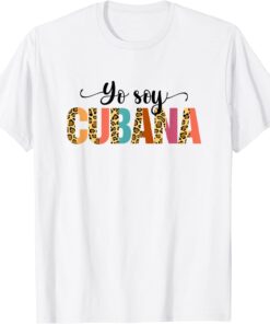 Yo Soy Cubana Proud Cuban Cuba Pride Half Leopard Print Tee Shirt