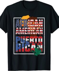 african american and puerto rican flag American puerto rican Tee Shirt