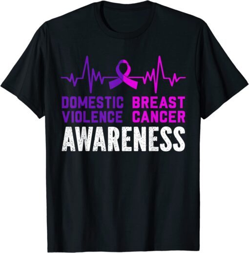 breast cancer awareness and domestic violence awareness Tee Shirt