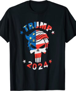 donald trump 2024 vintage donald trump flag america Tee Shirt