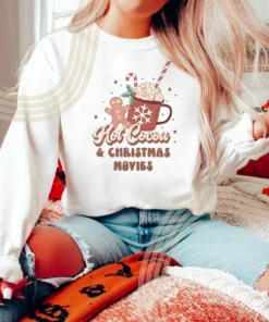 hot coca and Christmas Movies Tee Shirt