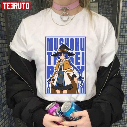 Anime Mushoku Tensei Jobless Roxy Insert Blue Colour Tee Shirt