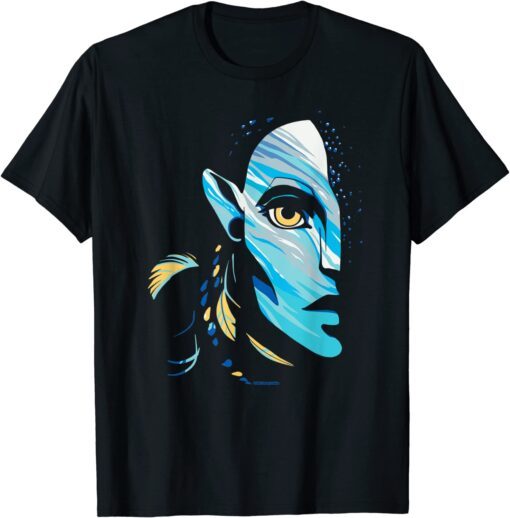 Avatar The Way of Water Neytiri Na’vi Ocean Half Face Tee Shirt