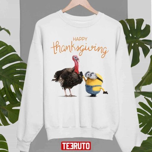 Be Nice To Turkey Minions Happy Thanksgiving T-Shirt