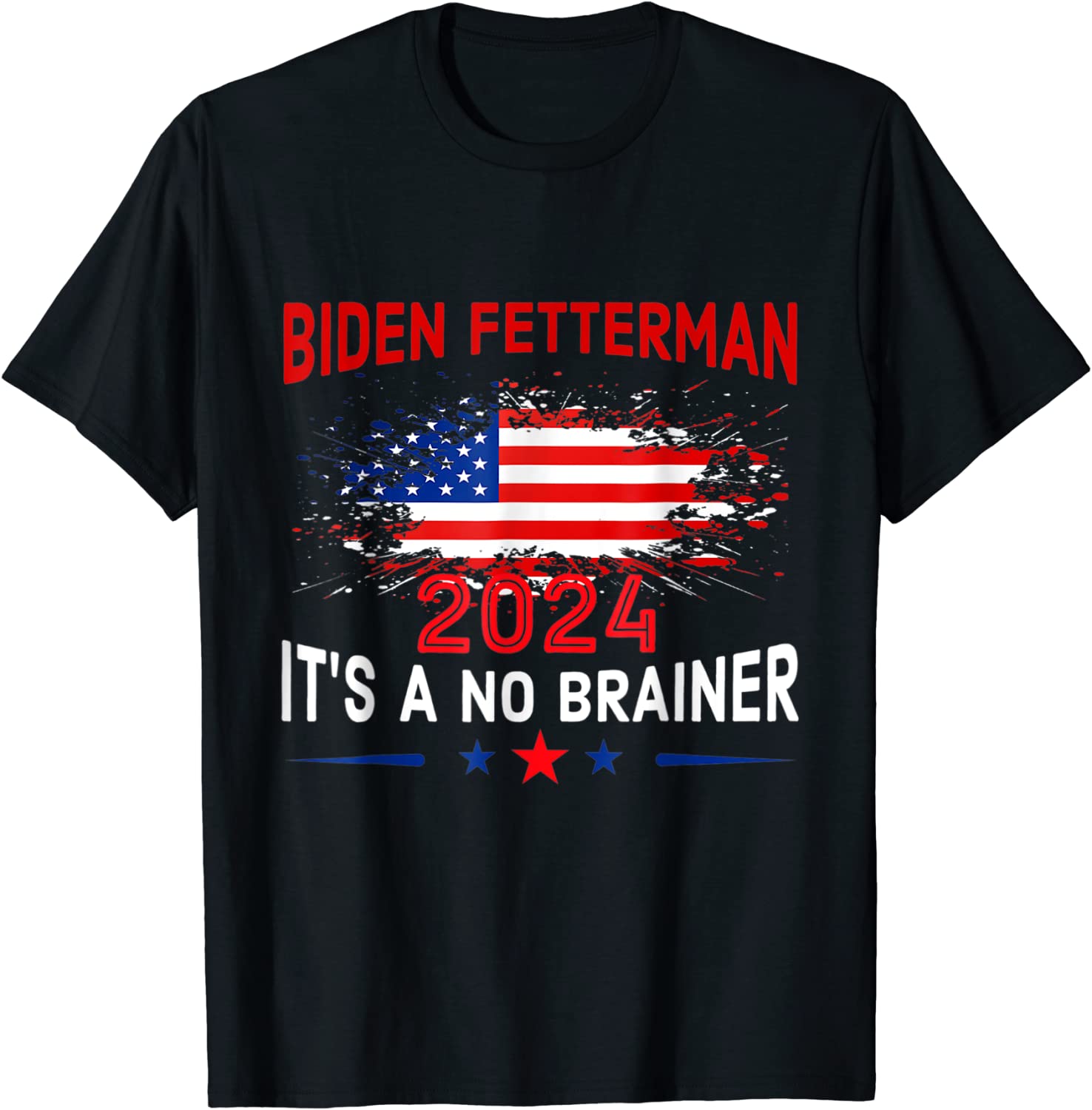Biden Fetterman 2024 American Flag Tee Shirt ShirtElephant Office