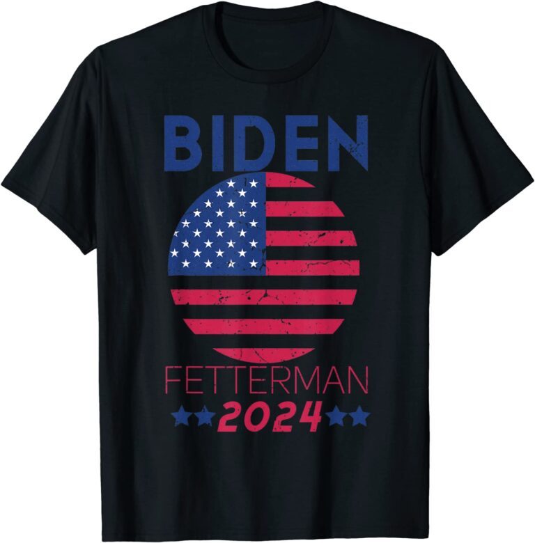 Biden Fetterman 2024 Us Flag Tee Shirt ShirtElephant Office