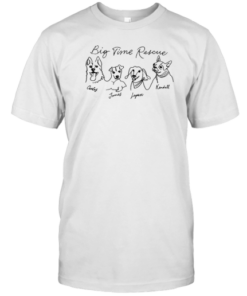 Big Time Rescue Love Dogs Wags And Walks Tee Shirt