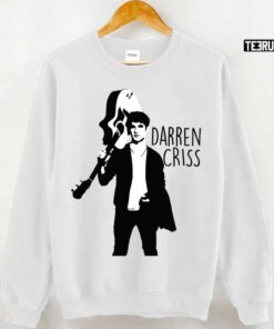 Black And White Design Darren Criss With Guitar T-Shirt