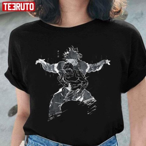 Black And White Manga Baki The Grappler T-Shirt