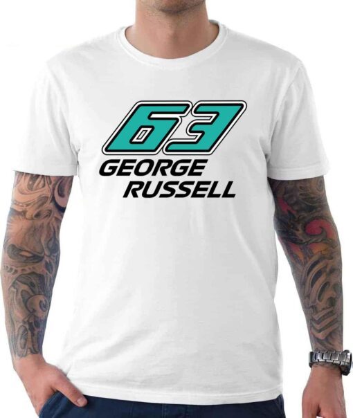 Cool Design Of George Russell 63 For 2022 Logo Tee Shirt