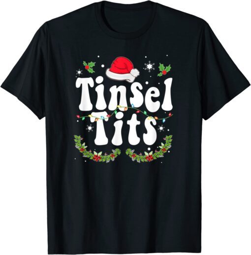 Couple Christmas Jingle Balls Tinsel Tits Tee Shirt
