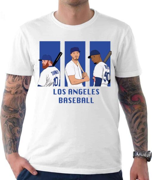 Dodgers The Blue Design Mookie Betts Tee Shirt