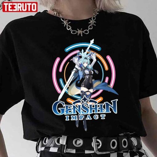 Eula Neon Design Genshin Tee Shirt