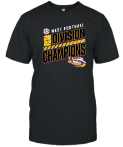 Fanatics Branded LSU Tigers 2022 SEC West Division Football Champions Slanted Knockout Tee Shirt