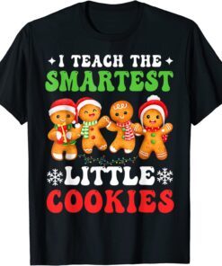 I Teach The Smartest Cookies Gingerbread Christmas Groovy 2022 Shirt