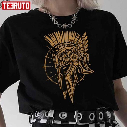 Iconic Symbols Barbarian Spartan Helmet Tee Shirt