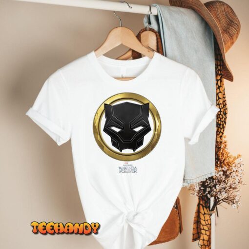 Marvel Black Panther Wakanda Forever Metal Badge Pullover Tee Shirt