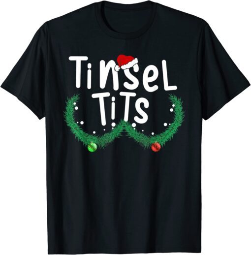 Matching Christmas Tinsel Tits And Jingle Balls Tee Shirt