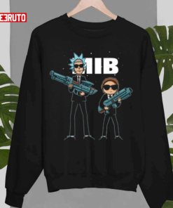 Men In Black Mib Rick And Morty Cartoon Classic Shirt