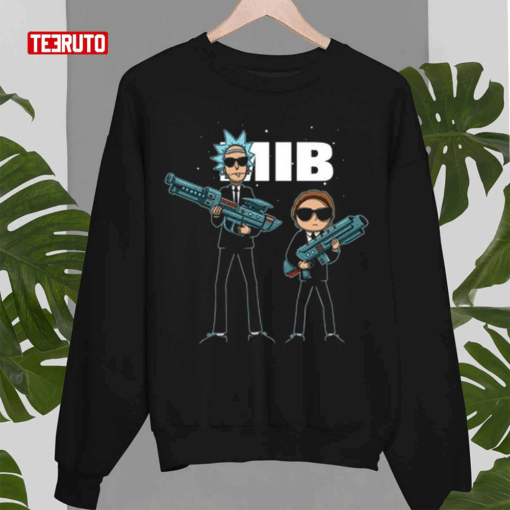 Men In Black Mib Rick And Morty Cartoon Classic Shirt